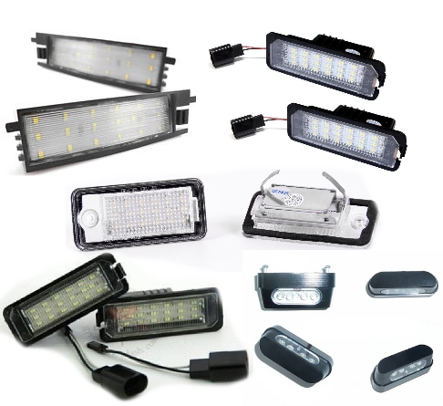 Éclairage de plaque d'immatriculation, Kit d'ampoule de lampe de plaque  d'immatriculation de numéro de LED de voiture 2 pièces Compatible avec  Au-di