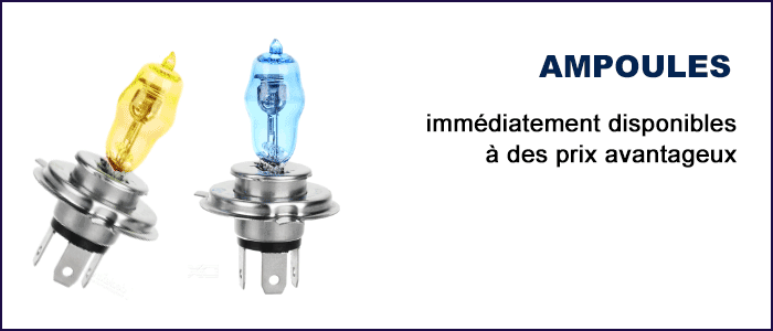 Ampoules et éléments d'éclairage pour voitures