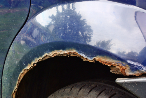 Rouille sur les arches de roue