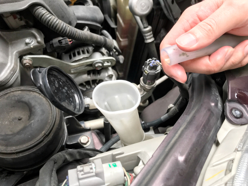 Marques de morsure sur le tuyau du lavage de voiture