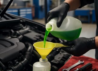 Procédure de purge du liquide de refroidissement : Vidange, Soufflage et Remplissage